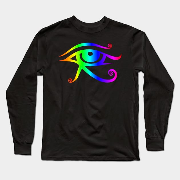 Eye of Horus Long Sleeve T-Shirt by Wareham Spirals